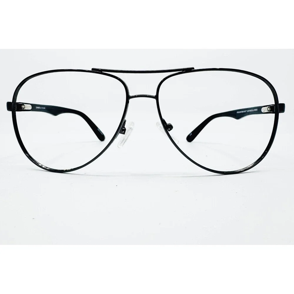 Kirkland Signature Eyeglass Frames Mens Gunmetal Aviator Missoula 61-13-140
